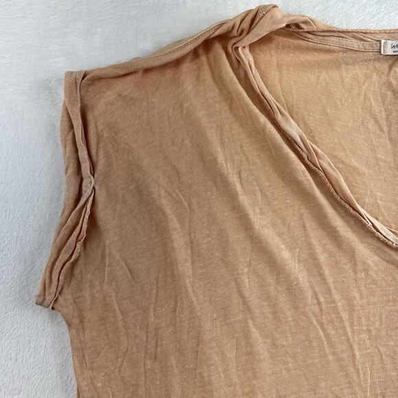We The Free People S Small Under the Sun Tee Shirt Linen Blend Slouchy Oversized - Picture 7 of 16